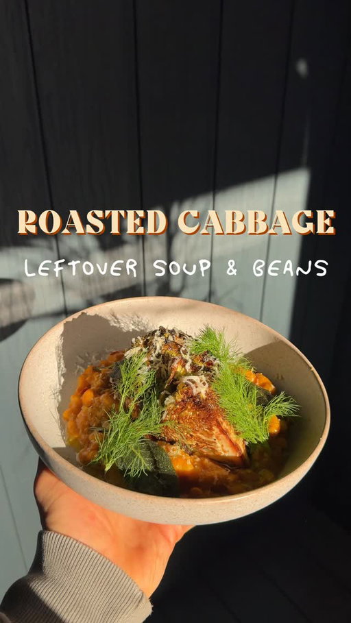Don’t wait till 2026! Let’s start eating healthy now
 
Roasted cabbage with Cannellini beans @boldbeanco and pumpkin soup 💪🏽

Full recipe in my substack @mindfulcookingwithsr

@common - Be (Instrumental) great song 🫶🏽

#healthy #roastedcabbage #cannellinibeans #pumpkinsoup #nature 

Do you agree with the message?