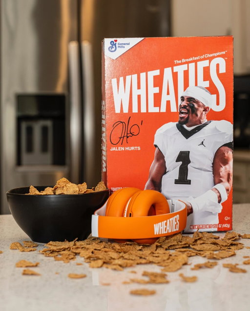 Jalen Hurts on the iconic orange box. A champion’s mindset in every detail. Right down to the morning routine.