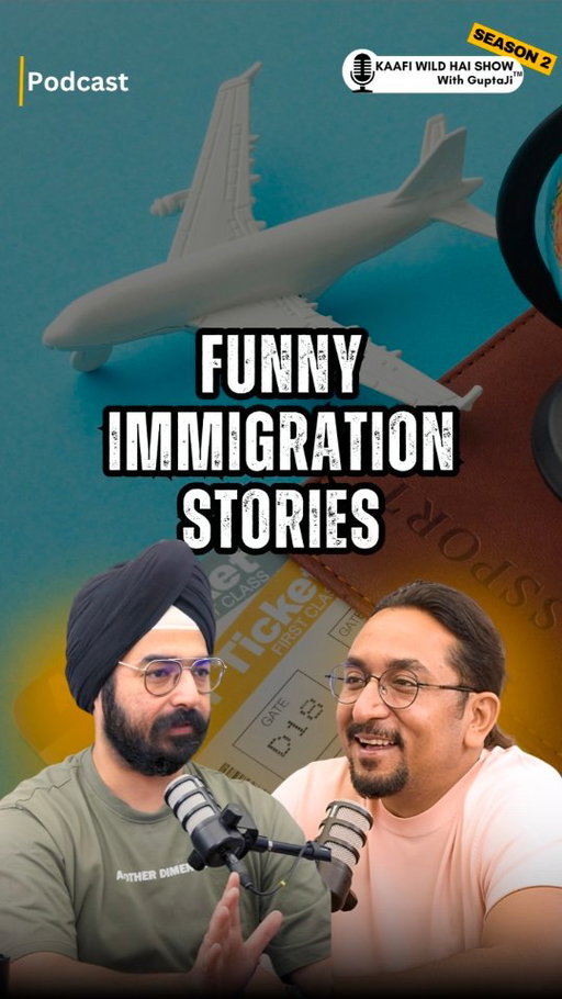 Angad Singh Ranyal shares his funny Immigration Stories
.
Season 2, Ep 2 Ft. @angadranyal is Live. Link in BIO. Watch Now.

{Appurv Gupta, Angad Singh Ranyal, Kaafi Wild Hai Show, GuptaJi, Podcast, Funny, StandUp Comedy Instareels, InstaFunnny Instagram}