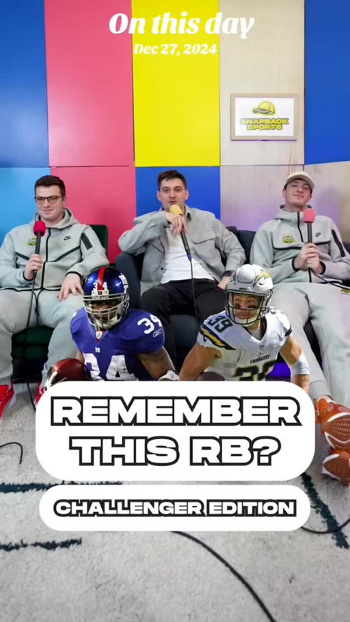 Throwback to playing "Remember This Guy?" RB Challenger Edition 🏈