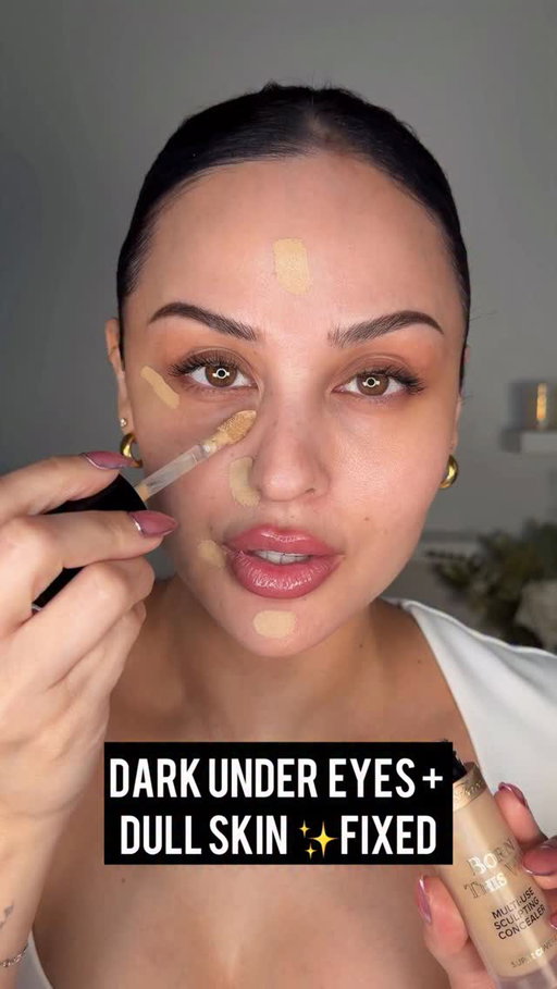 Dark under eyes & dull skin: fixed ✨
@toofaced Born This Way Super Coverage Concealer paired with the Super Glow Skin Enhancer for a fresh, healthy looking glow that doesn’t feel heavy.

#TooFacedPartner #makeup #makeuptutorial #makeuphack