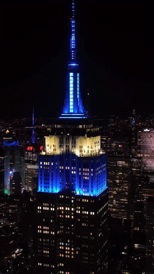 Shining in blue and white tonight in honor of @pennstatefball’s victory in the 2025 @badboymowers Pinstripe Bowl