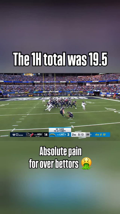 Cameron Dicker really missed a 32-yard FG to end the half…

#nfl #chargers #texans