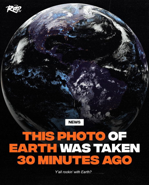 This photo of Earth was taken just 30 minutes ago on December 27th, 2025 via NOAA GOES Satellite‼️🌎

Y'all rockin' with our planet⁉️