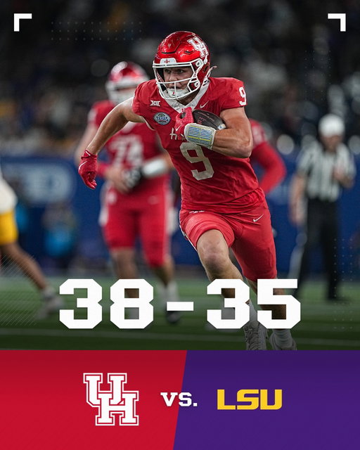 The Coogs are closing out 2025 with a VICTORY at the Kinder’s Texas Bowl!