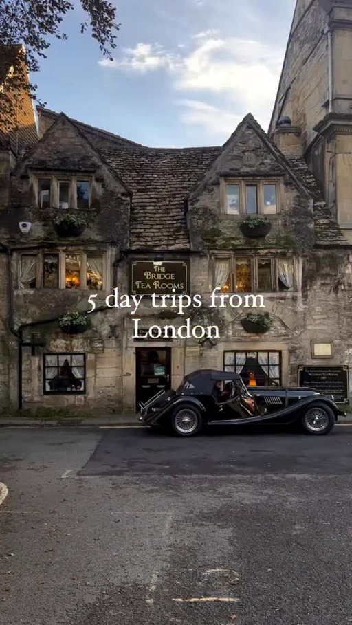 2026 ideas for day trip from London 🚗 

📍 Save for a future trip.

Which location would you love to visit?

1. Canterbury 50 minutes from St. Pancras
Go punting along the river stour, visit the cathedral and old town and walk along Westgate garden to see the beautiful flower displays.
2. Rye 1 hour 10 minutes from St. Pancras 
A quaint town full of cobbled streets, timber framed houses and tea rooms. 
3. Cambridge 1 hour 8 from St. Pancras
Explore this city’s beautiful colleges or go punting along the river Cam this city really does have it all.
4. Bath 1 hour 15 minutes from Paddington Station
Visit the Roman Baths, relax at the Thermae Bath Spa and try a Sally Lunn bun.
5. Hastings 1 hour 34 minutes from London Bridge 
If you’re looking for a classic day trip to the beach Hastings has a fun arcade, colourful beach huts, an old Victorian pier and a beautiful old town.
…
#ukstaycation #londondaytrip #visitengland #lovegreatbritian #photosofbritain