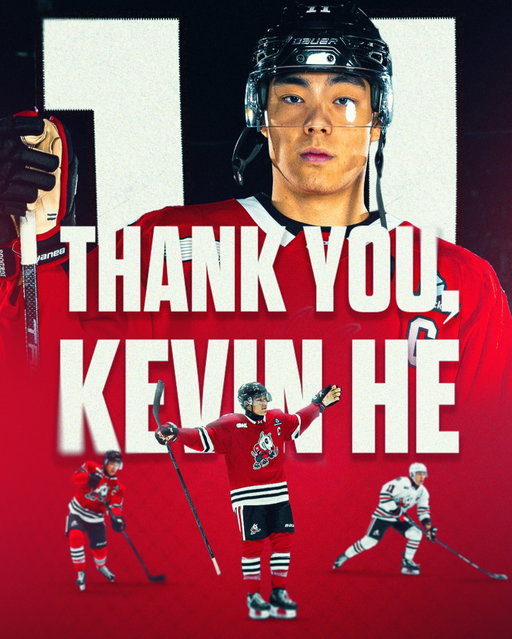 Once an IceDog, Always and Forever an IceDog. 🐾 

Thank you, Kevin, for everything over the course of your tenure with the team. He will leave behind a lasting legacy in Niagara as a leader, competitor and fan favourite. His work ethic, professionalism and commitment to the team will leave a lasting impact. The Niagara IceDogs wish Kevin all the best in his future and thank him for all of his hard work over the years. 

#DogCountry
