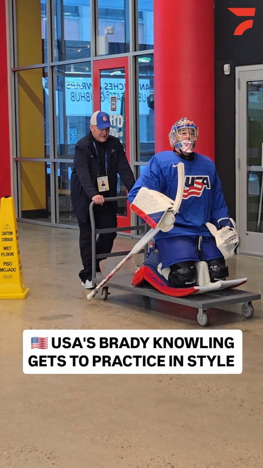 It takes a little bit extra to get USA goaltender Brady Knowling to practice at the World Juniors 😂

#WorldJuniors #WJC #IIHF #TeamUSA #Hockey