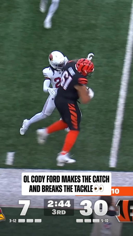 Looking like a true WR out there 😂

AZvsCIN on FOX/FOX One
watch.nfl.com