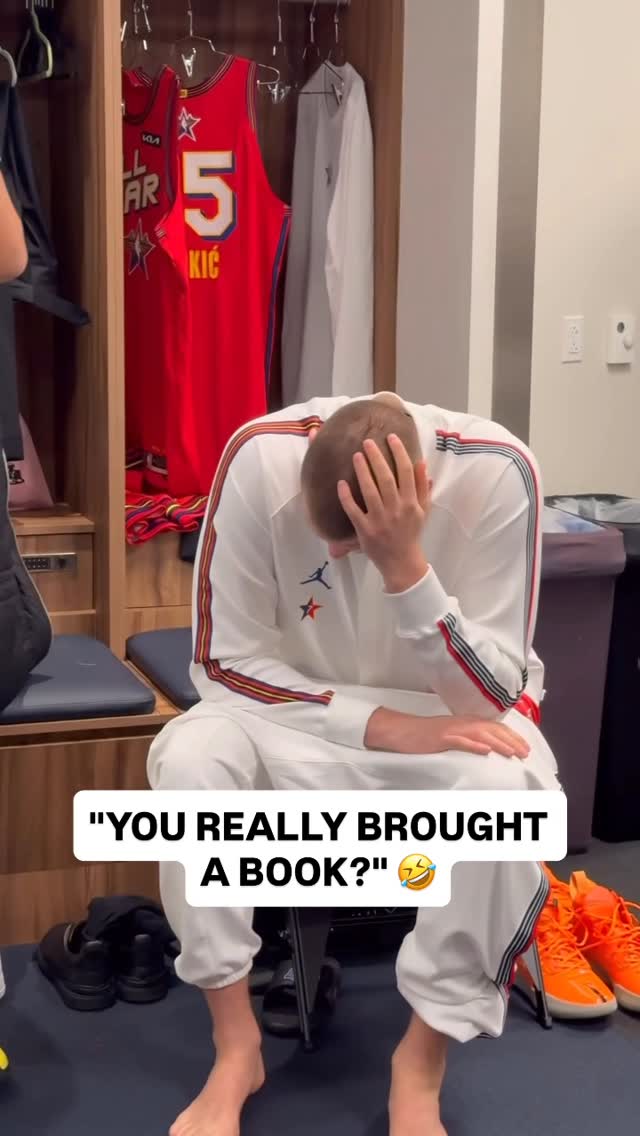 “Yeah, I read before every game.” 📕 Take a look back at this hilarious moment between Joker & Wemby during ALL-STAR weekend! 😂