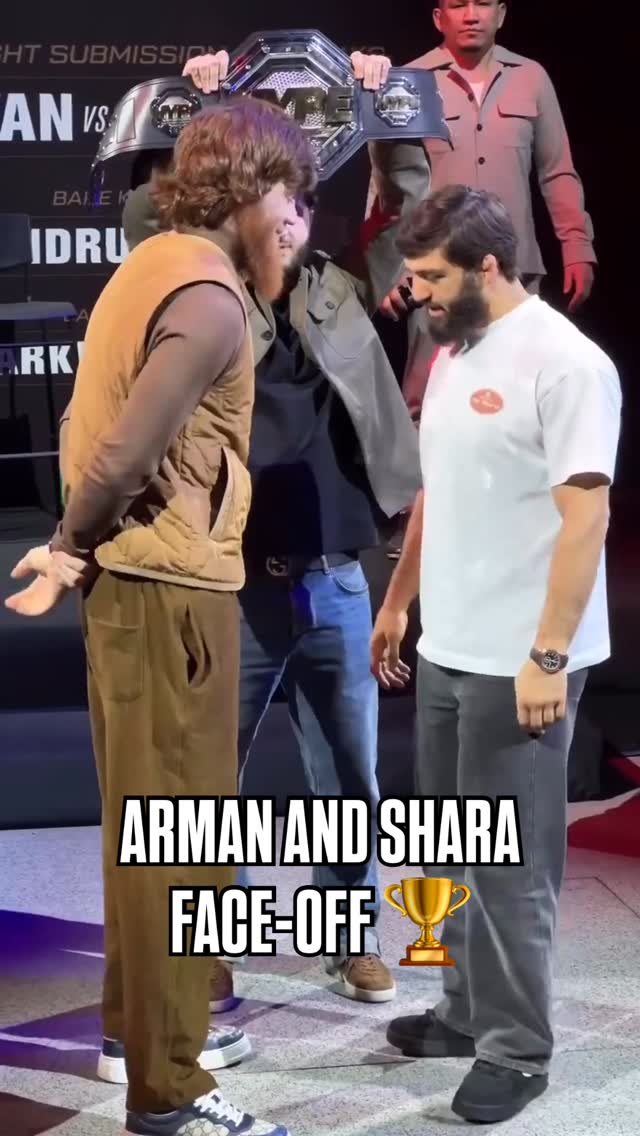Arman Tsarukyan and Shara Magomedov face-off 🏆👀