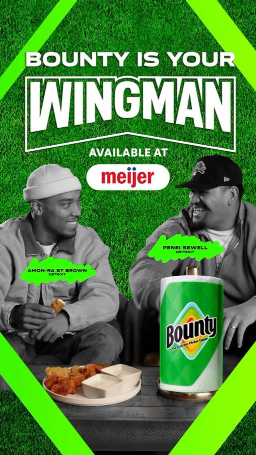 Save $3 on select Bounty paper towels at @meijerstores ! #MeijerPartner #meijerstores #BountyPartner #ad Tackling gameday wings with my wingman @penei_sewell and @bountypapertowels — undefeated combo 💪🍗🏈 #BountyIsYourWingman