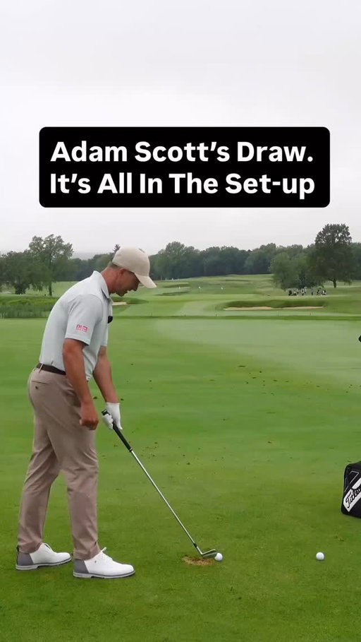To hit a tight and controlled draw, Adam sets up straight to the target in his normal set up and then adjusts and shifts his body to the right which will put the ball slightly farther back in his stance. This results in a beautiful tight draw that he can nail every time. It doesn’t have to be complicated to hit different shot shapes, find what works for you and go from there. Let us know if you try this technique by commenting below!