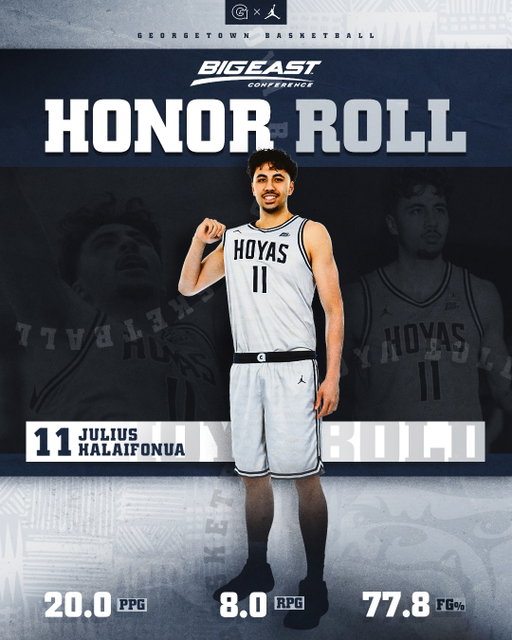 Honor Roll Halaifonua 👊

#HoyaSaxa #HoyaBold