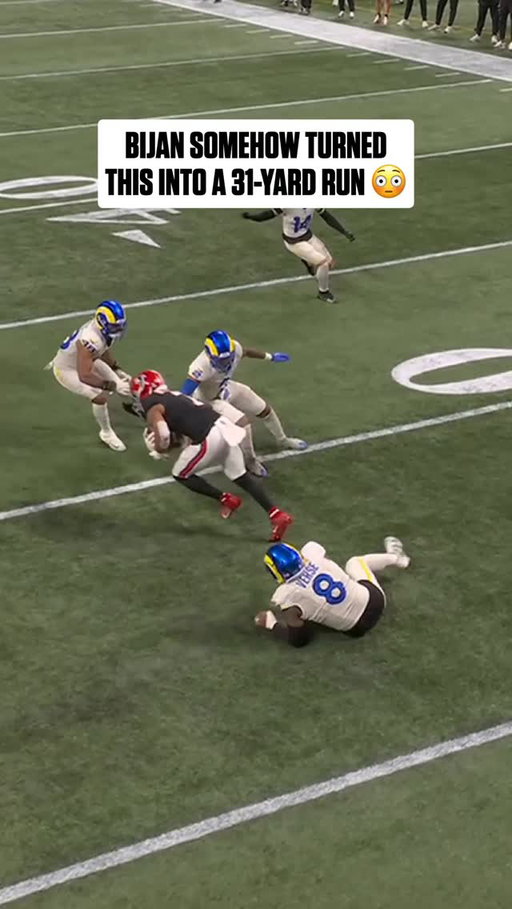 @bijan_robinson has all of the Rams defense chasing after him 😵‍💫

LARvsATL on ESPN/ABC
Stream on #NFLPlus and ESPN App