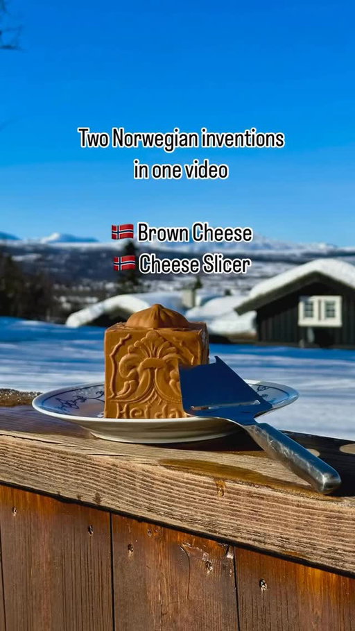 The best of 2025: the reel from Visit Norway YOU watched the most👇 code word: brown cheese

The cheese slicer and the brown cheese🇳🇴🤩💡

 “Ostehøvel” - cheese slicer - was invented by Thor Bjørklund Norwegian inventor, carpenter and businessman.

While he was working as a carpenter Thor Bjørklund began to experiment with a carpenter’s plane in the hope that he could create something similar for use in the kitchen. The result? He invented the cheese slicer in his workshop. 

In 1925 he patented the model of cheese slicer which is today found in many households in Nordic countries.

The brown cheese - Norway’s brown cheese traditions hark back to the days when the country was poor. 

People wanted to make the most of the resources they had available, even the left-over whey from regular cheese production, which is used in brown cheese. You see, the name “brown cheese” is a common Norwegian name for “whey cheese.” It is made with whey, milk, and cream.