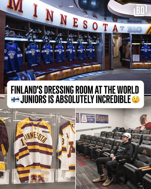 Team Finland’s dressing room, which belongs to the @umntwincities, is absolutely STUNNING 😳🇫🇮🦦
.
The full video is now available on our YouTube page… This is a crazy one 🤯