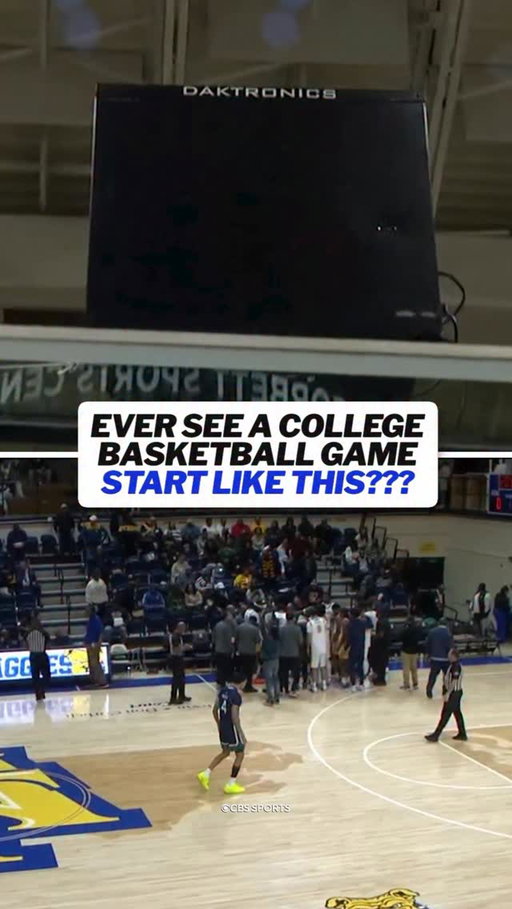 The rare occasion where a basketball game did not start with a tip-off

@cbssports @cbssportscbb