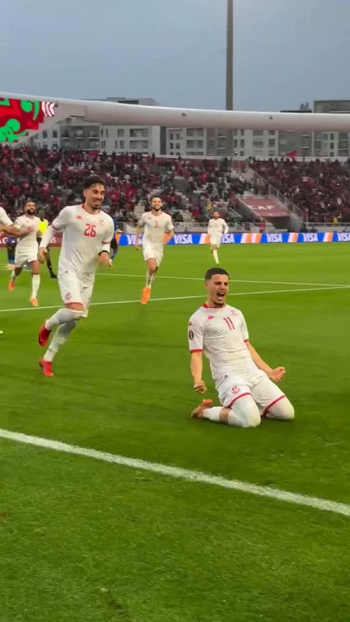 When the knees do the talking. Gharbi. 🇹🇳

#TotalEnergiesAFCON2025 | #WeCelebrateDifferent