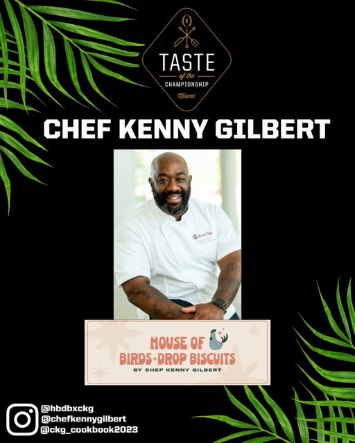 🍽️ CHEF REVEAL 🍽️

We’re excited to welcome Chef Kenny Gilbert as one of the host chefs at Taste of the Championship Miami! 🌴✨
An award-winning chef, restaurateur and author, Chef Gilbert is widely recognized from Top Chef. His talent, creativity, and charisma made him one of the show’s most memorable contestants. With more than two decades of global culinary experience, he blends soulful Southern roots with international technique, bringing bold flavor, refined craft, and true culinary storytelling to Championship Weekend’s signature dining experience.

Join us as top chefs come together for an unforgettable night of food, culture and championship energy 🏆🔥

📍 Club M2, Miami Beach
📅 Sunday, January 18th 2026 5-8PM
🎟️ Link in bio
#CFBPlayoff
#TasteOfTheChampionship
#TOTC2026