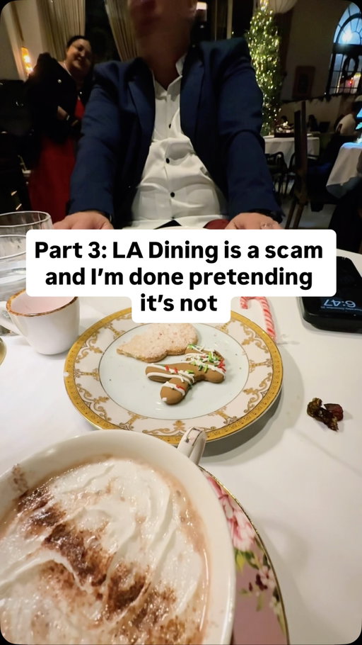 Part 3: I wouldn’t even serve these cookies to my dog! The audacity to serve this as the dessert when your customers are dropping over $300 on a prefix menu. ONE garbage cookie per person on a pretty plate. 
What really upsets me, is they could’ve easily bought some premade cookie dough and threw them in the oven to at least serve something warm and fresh. This wouldn’t cost them much and would at least show the customers that they actually care.  Do better #culvercityhotel #la #lafood #foodreview #restaurantreview