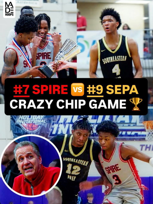 Two nationally ranked Top 10 teams just played for the John Wall Invt. 🏆 with Coach Cal watching on 👀 @spire_basketball