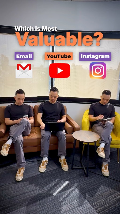 Which is most valuable? Email 📧 vs. YouTube 📹 vs. Instagram 🤳

Tired of posting everywhere but not seeing real returns? Comment “NEWSLETTER” to learn how top brands turn Instagram, YouTube, and Email into predictable profit machines!

#contentmarketing #digitalmarketing #businessgrowth #socialmediamarketing #marketingstrategy