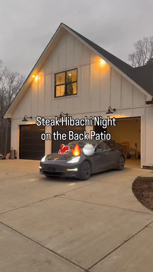 Steak hibachi night on the back patio. Recipes are on the website — link in bio 🔥 #vlog #dayinthelife #cookingvlog #outdoorcooking #blackstone