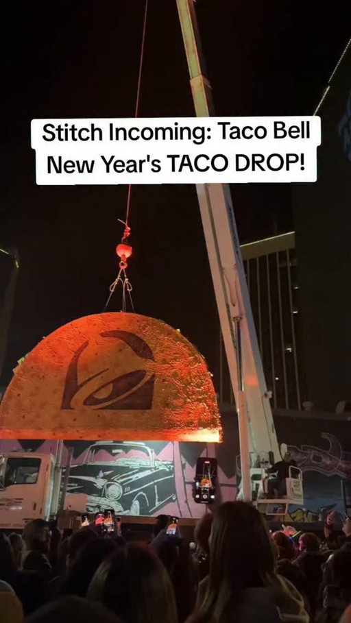Taco Bell doesn't miss and the Taco Drop in Tucson AZ might be the greatest New Years tradition in the making.

Would you go to witness the @tacobell Taco Drop? #tacobell #newyearseve #fastfood #nye