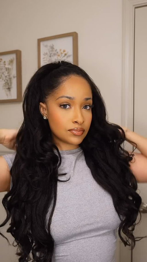 Get $$$ OFF with Code: EKHB
Only 1 bundle of 22 Inches 265 Grams Kinky Straight upgrade crochet human hair in natural black for a full head.  Check out your texture match from @hotbraids_official