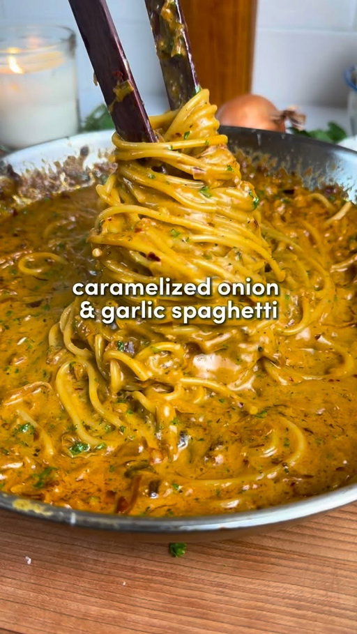 Import recipes from Instagram, TikTok and Facebook in seconds with Osta! 🍽️ 

Finally, one organized place for all your recipes.

I spent a year building this app with my friends in my parents basement and would be so grateful for your support 🙏 

DM me if you have any app feedback :)

The #1 Recipe of 2025: Caramelized Onion and Garlic Spaghetti 🔥

Comment “Recipe” and I’ll send you the  full recipe card for free!!

Sweet, savory, a little spicy... this one hits every note. Tip: Best served with with chicken, shrimp, or tofu 🫡 

Ingredients:
-1 large onion, thinly sliced
-4 garlic cloves, minced
-2 tbsp chili crisp 
-1 cup of cream or coconut milk, room temperature
-1 tbsp soy sauce, optional
-1/2 cup fresh Parmesan cheese, grated
-8 oz (225g) pasta of your choice
-2 tbsp butter
-1 tbsp olive oil
-Seasonings (1 tsp each): paprika, garlic powder, salt, pepper, italian seasoning

1. Slice your onion like it owes you money, mince that garlic (use fresh please), and measure out all your seasoning. Bring a cup of cream or coconut milk to room temperature.
2. Heat 2 tbsp butter + 1 tbsp olive oil in a large skillet over medium. Add in the onions and let them vibe for 15–20 minutes, stirring occasionally, until golden and jammy. If they start sticking, hit ‘em with a splash of water.
3. While your onions are caramelizing like sweet little angels, boil a pot of salted water and cook the pasta until al dente. Drain, but don’t forget to save some of that pasta water, it’s liquid gold.
4. When the onions are deeply golden, stir in your minced garlic and all the seasonings. Let it all bloom for a minute, then add the chili crisp and saute for a minute. Pour in your cream (or coconut milk). Let it simmer and get cozy for a few minutes then add the grated Parmesan cheese. 
5. Add your pasta to the sauce and toss to coat. Use that reserved pasta water to loosen things up if it’s too thick… you’re going for silky, not sticky.
6. Serve hot with an extra spoon of chili crisp on top for a spicy kick and maybe a sprinkle of fresh parsley if you’re feelin’ fancy.