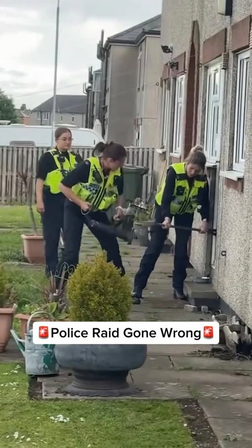 Police raid gone wrong 💀🚨 #bestof2025