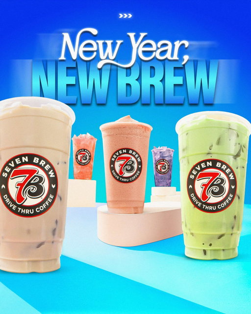 NEW YEAR, NEW BREW 🤩 Featuring sugar-free flavors and better-for-you brews! 

🍪 Original Cookie Butter w/ Sugar-Free Flavors: SF toasted marshmallow + SF hazelnut + SF white chocolate 
🫐 Sugar-Free Brewberry 7 Energy: SF blue raspberry + SF strawberry + SF 7 Energy 
🥣 Cereal Milk Matcha Latte w/ Skim Milk + Sugar-Free Flavors: SF toasted marshmallow + SF vanilla + skim milk 
🌅 Sugar-Free Sunrise 7 Fizz Soda: SF raspberry + SF peach + 7 Fizz Soda 
🍓 Toasted Coconut Strawberry Smoothie w/ Coconut Milk: SF toasted marshmallow + SF coconut + coconut milk