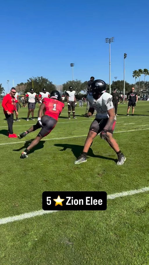 Power and finesse 🔥 @zionelee 

He’s the No. 1 DE in the country for a reason #uanext