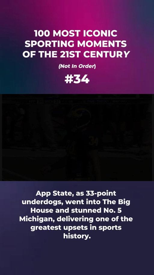 Starting 2026 off with one of the biggest upsets in CFB History 🏈

Everyone should remember App State going into Michigan and winning outright as a huge underdog 🔥

#Underdog #Michigan #NCAAF #CFB #AppState