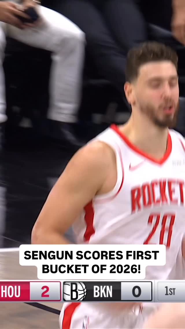 With this layup, @alperen.sengun has scored the first basket of 2026! 👏 HOU/BKN • NBA League Pass • <link in bio>