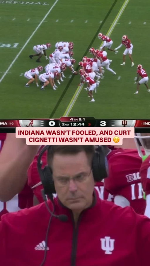 Alabama tried to trick Indiana on 4th down, but the Hoosiers weren’t having any of it 😤