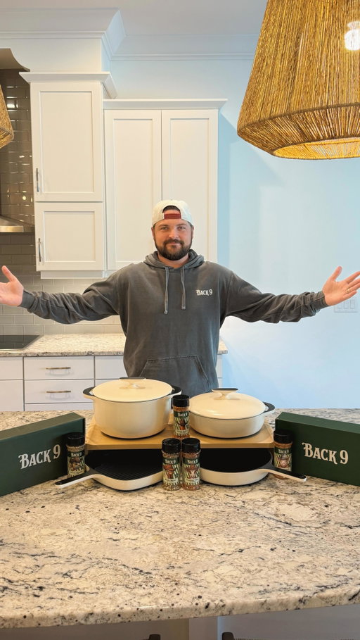 @caraway_home X @back9blends GIVEAWAY

How to enter:
- Like this post
- Tag your favorite person to cook for 
- Follow @djthoma @caraway_home and @back9blends 

Grand Prize Winner: 
- 8 piece Enameled Cast Iron set (color of your choice)
- 2 Back 9 Essential Seasoning Kits
- Back 9 Hoodie

2 Runner Up Winners:
- 17 inch Caraway Prep and Serve Butcher Block 
- Back 9 Essentials Seasoning Kit 

Winner will be selected in 1 week on January 9th and posted to my story!