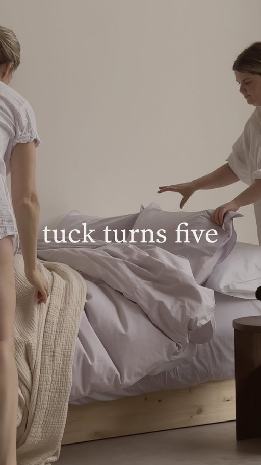 From our first sheet set to today — we’re celebrating 5 years of tuck 🤍

As a little celebration treat, enjoy a free silk sleep mask with every January order (while supplies last).