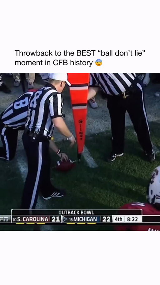 One of the most unforgettable plays in recent college football history came in the 2013 Outback Bowl when South Carolina’s Jadeveon Clowney delivered a hit that instantly became legend. 👀

After a controversial spot on a fake punt gave Michigan an undeserved first down, Clowney exploded off the edge on the very next play, bulldozing through the line and crushing running back Vincent Smith so hard that his helmet and the football both flew free. Clowney then scooped up the loose ball with one hand—turning the tides of the game and giving South Carolina back the momentum it seemed to have been denied. The Gamecocks scored shortly after and went on to win 33–28. 🏆

That sequence has since been hailed as one of the greatest examples of “ball don’t lie”—a moment where a dominant play on the field seemed to restore balance after an imperfect call🫣
-
#fball #sports #clowney #gamecocks