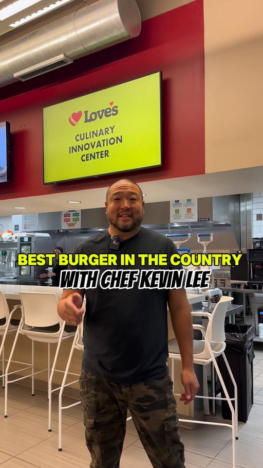 Made it to the Love’s campus - and I’m blown away. You know I’m always on the hunt for the best burger in the country and I’ve definitely found the best travel burger!

Their chef walked me through how they build their bacon cheeseburger, even made one fresh on the spot, and wow… it’s legit. Juicy, melty, everything you want in a classic.

Then they let me test their brand-new Spicy Bacon Brunch Burger dropping this month. I figured it would have a little kick, but nope — this thing is actually spicy, in the best way.

Layers of heat, crispy bacon, rich brunch flavors. I was honestly not ready.
Love’s really surprised me again. If this is what’s coming this year, road-trippers are in for a treat.

Who’s snagging this one on the road??

#lovestravelstops #chefkevinlee #brunchburger