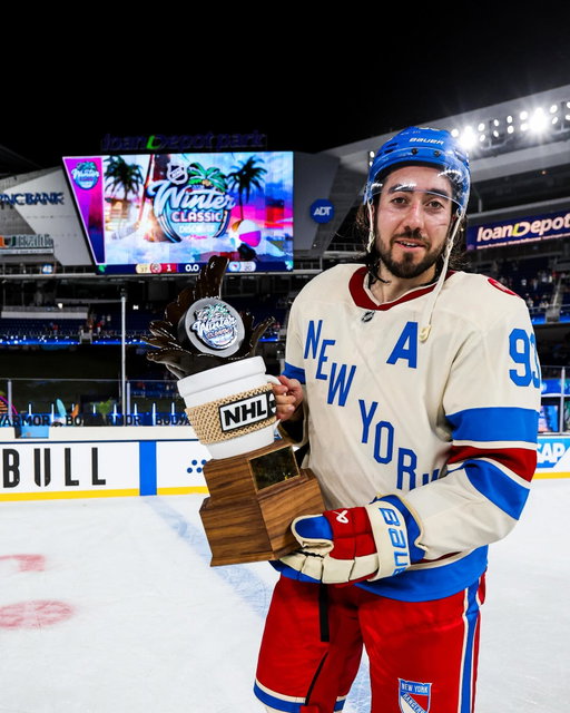 First-ever hatty AND 5-point game in Winter Classic history?

Mika Zibanejad is your Cocoa Cup MVP!