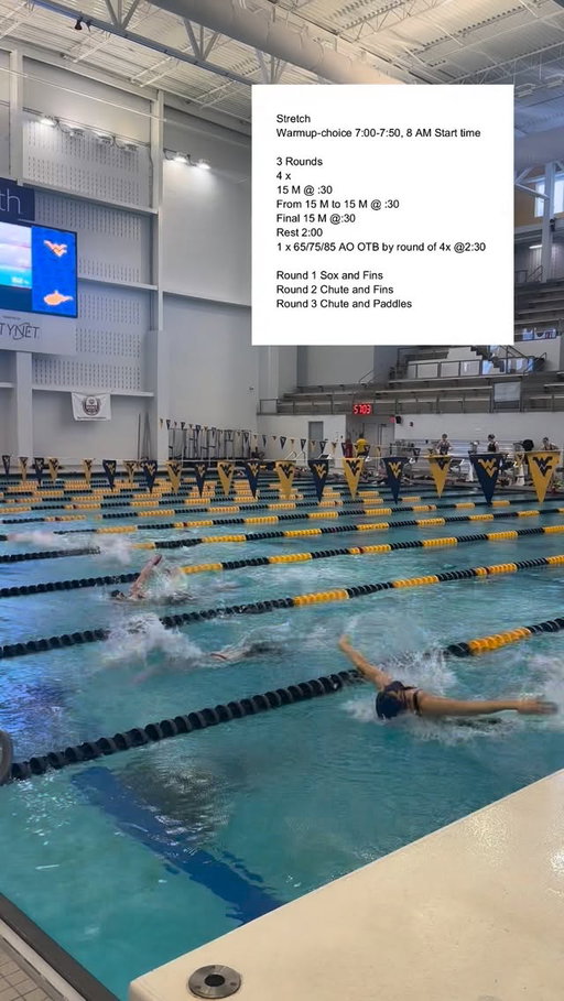 One of my favourite things as a college coach is when we create a quality set that’s can be done as a TEAM, yet meet everyone’s individual needs! 

-65s, 75s, 85s trying to hit best time to the distance for 100s or 200s! Charts were created & every rep swam with an intention! 

Halfway through Christmas Training with the Mountaineers!!💪🏼🔥👏🏼