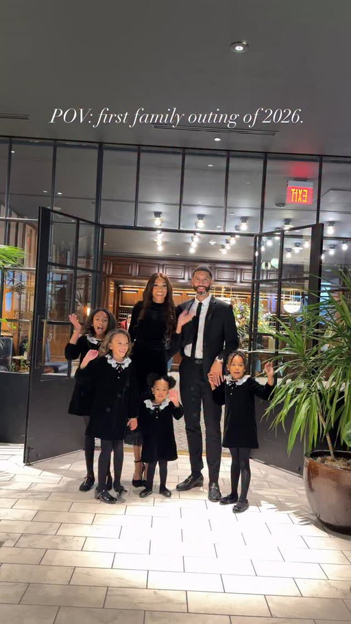 We are heading to a wedding for our first family outing of 2026! We are in Dallas for the weekend and having a blast!🤎 Yall know I love an all black family look! Classy and chic! Can't get over the girls 🥰😍