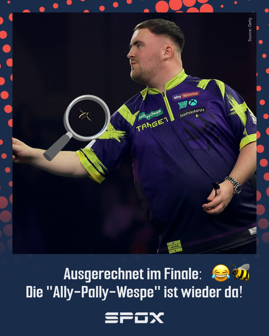 Im Finale der PDC Darts-WM 2026 trifft Luke Littler im Alexandra Palace auf den Niederländer Gian van Veen. Die Spannung ist riesig – es geht um den größten Titel im Darts. 🎯
Und ausgerechnet jetzt ist sie wieder da: die legendäre Ally-Pally-Wespe. Zehn Tage lang war sie verschwunden, doch im wichtigsten Match der WM taucht sie erneut auf und sorgt für Ablenkung. Seit Jahren ist sie ein kurioser Kultfaktor der Weltmeisterschaft – und meldet sich pünktlich zum Finale zurück. 😂🐝