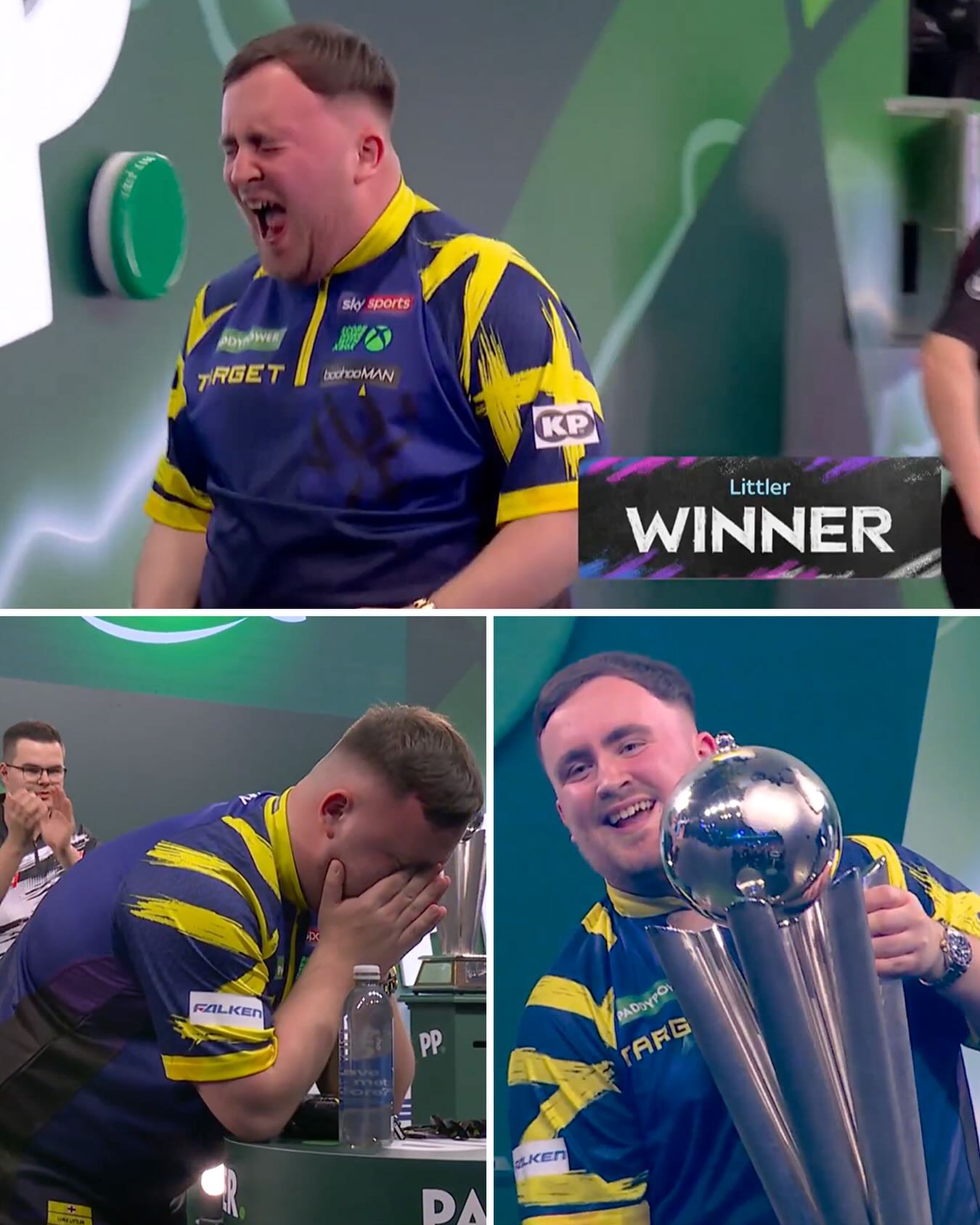 Luke Littler was emotional after winning the World Darts Championship final to make it back-to-back world titles, beating Gian van Veen 7-1 at Ally Pally to win £1m of prize money 🥹🏆

The 18-year-old has done it again 👏