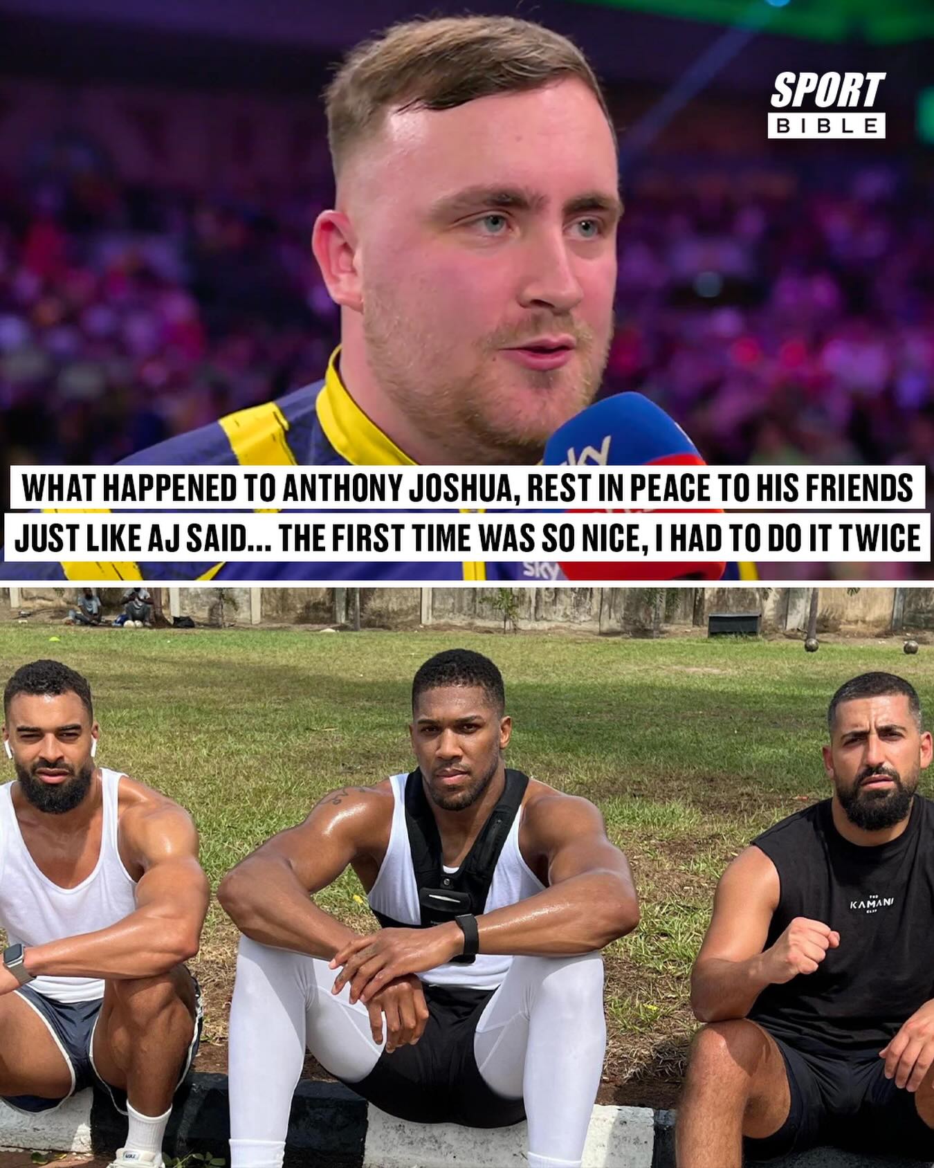 Luke Littler paid tribute to Anthony Joshua and his close friends, Latz and Sina, who tragically passed away in the car crash that Joshua was involved in, after winning the World Darts Championship final 🙏

A touch of class from the 18-year-old ❤️