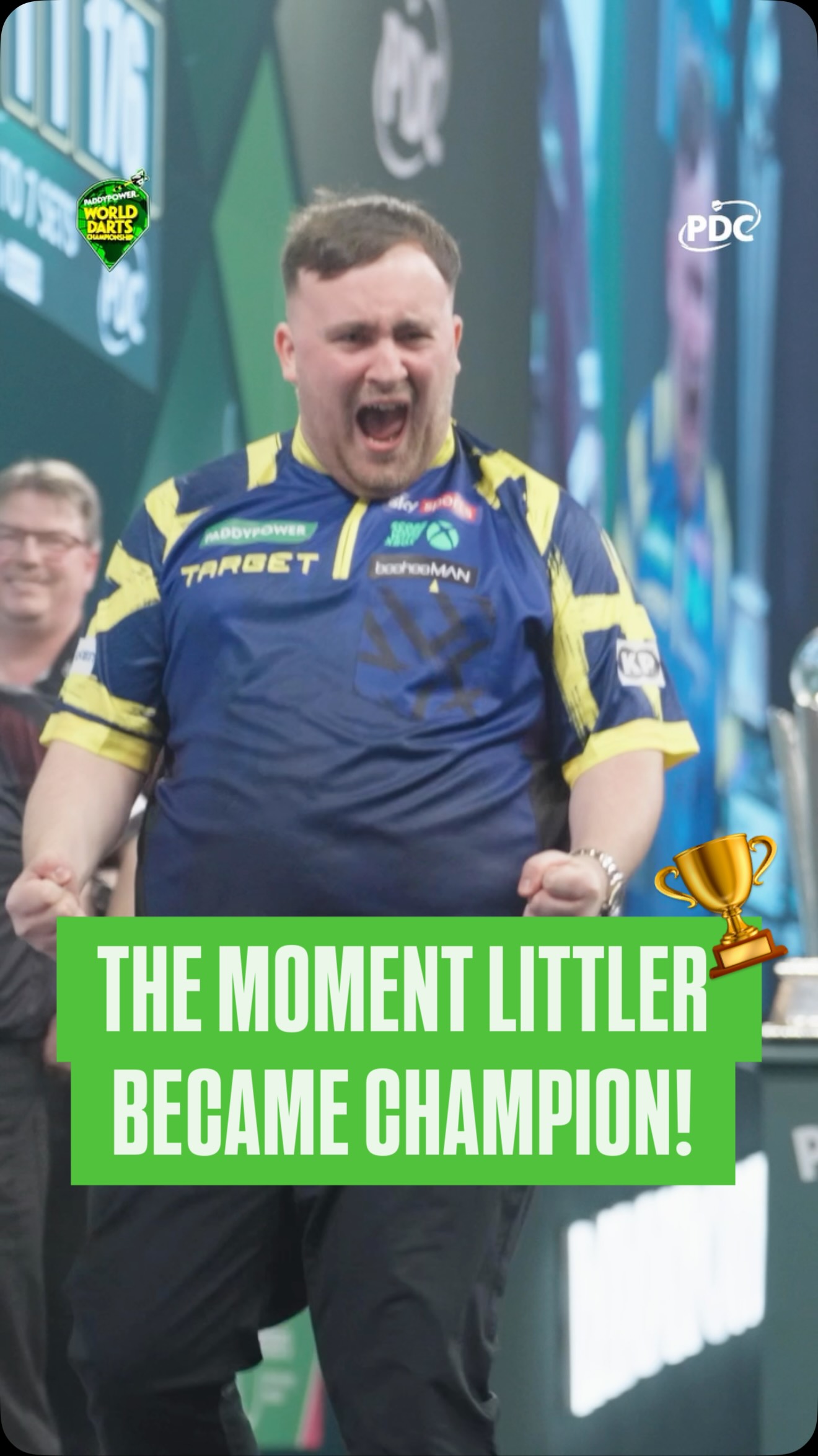 The moment Luke Littler became the fourth player to win back-to-back World Championship titles! 🏆