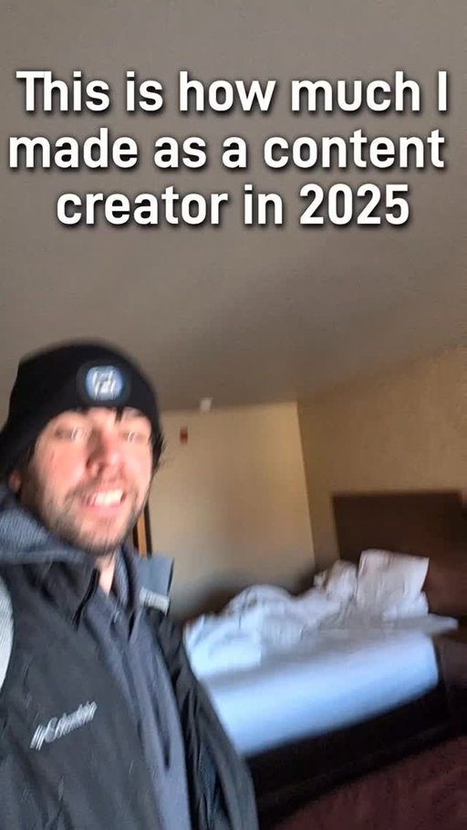 How much I earned as a content creator in 2025