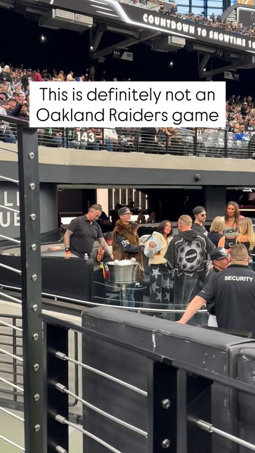 This is definitely a different scene. Go Raiders #raiders #raidernation #raiderfans #raidersfootball #lasvegasraiders